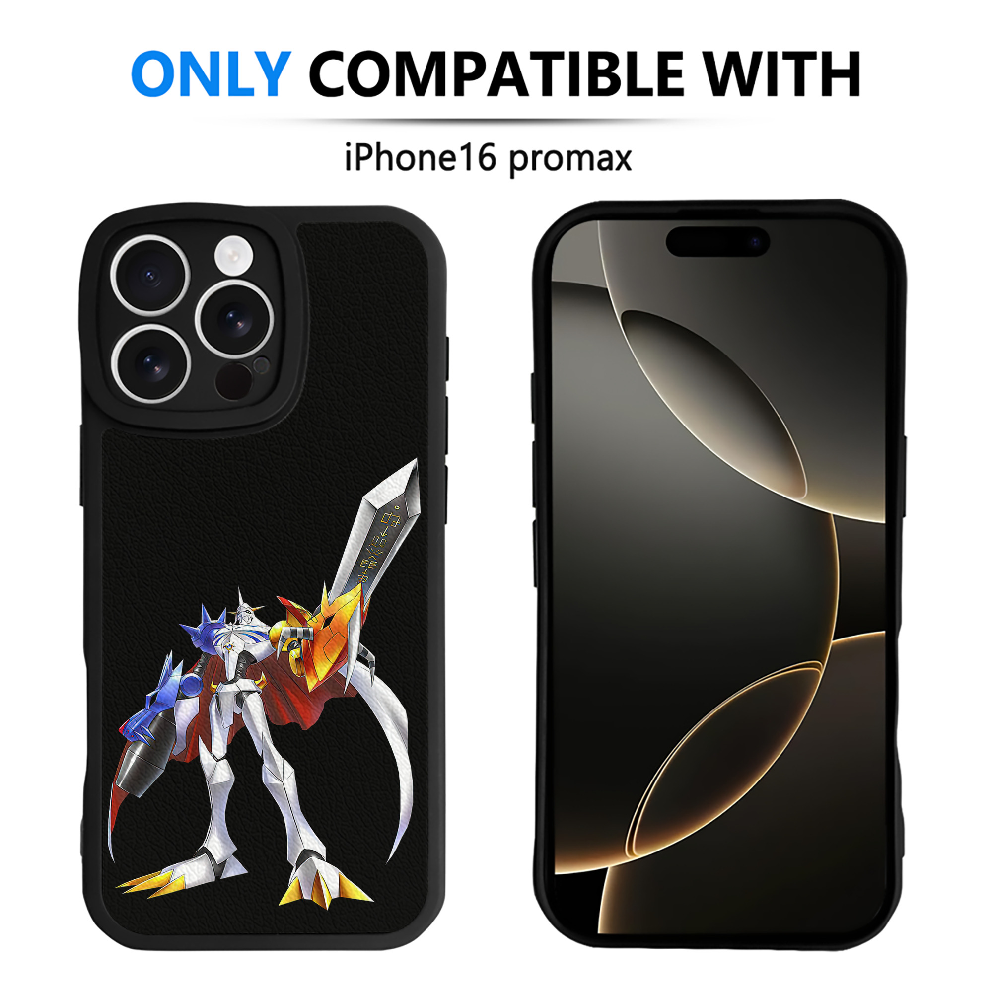 （画像用） Digimon デジタルモンスター/デジモン 【iPhone 16シリーズ対応】シリコンスマホケース（レザー調） 材質：シリコン